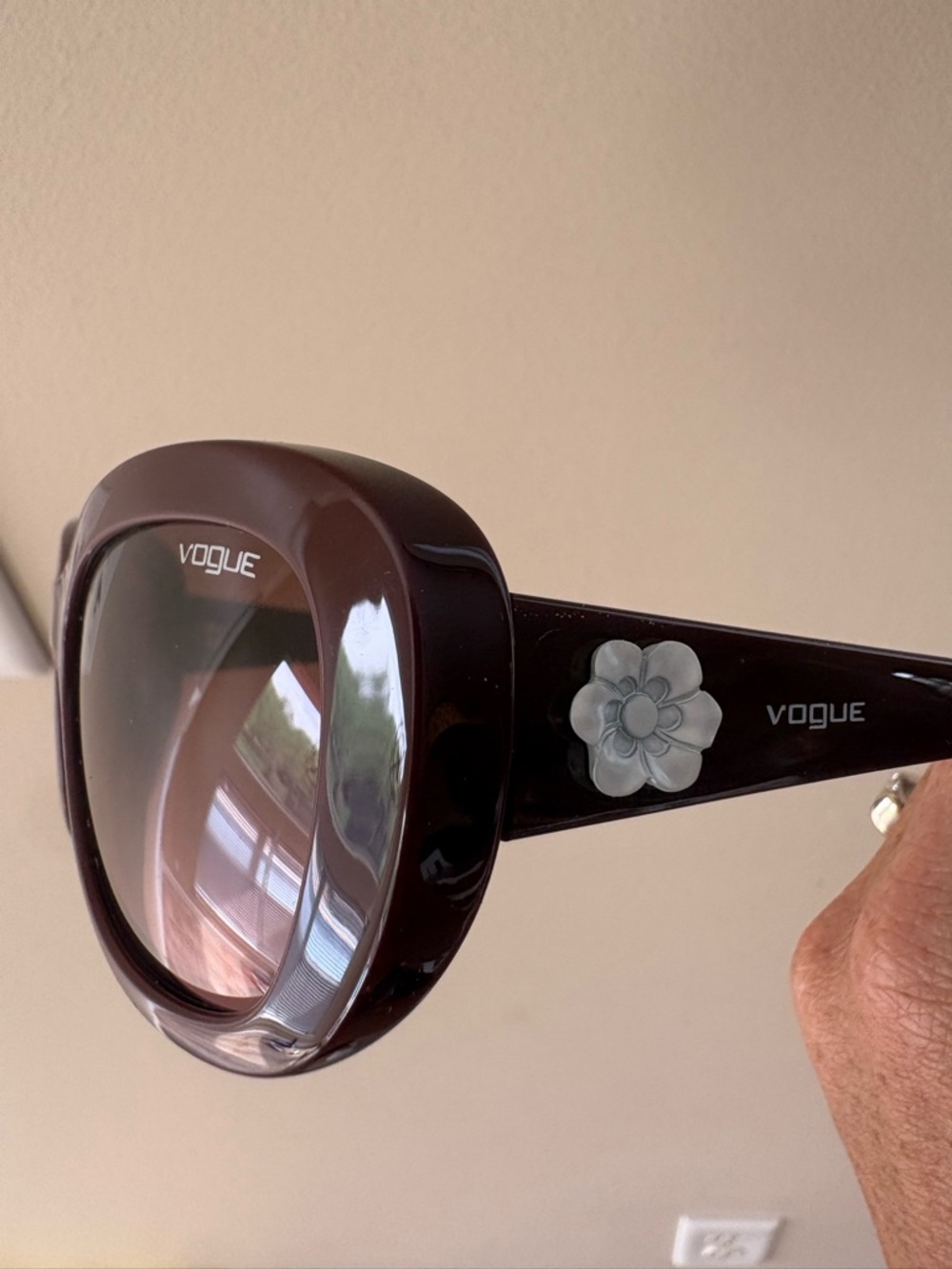 Vogue Sunglasses with Flower Accent